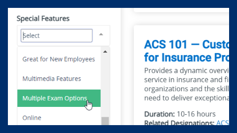 Advanced Course Catalog Filters